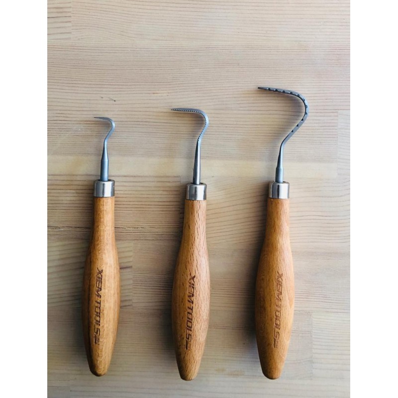 Xiem Tools Kanca Uçlu Dar/Geniş Tırtıklı Seramik Şekillendirme