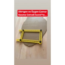 Dörtgen ve Üçgen Kesme Cetveli Maksimum: 25x12 CM