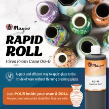 SG-101 White Rapid Roll Mayco 16oz-473 mL (Beyaz Dökme  Sır) 1000–1220°C