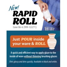 SG-102 Black Rapid Roll Mayco 16oz-473 mL (Siyah Dökme  Sır) 1000–1220°C