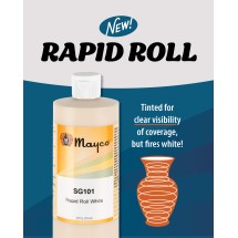 SG-102 Black Rapid Roll Mayco 16oz-473 mL (Siyah Dökme  Sır) 1000–1220°C