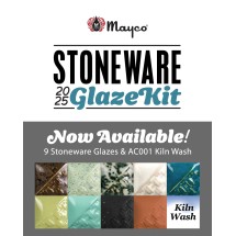 Mayco 2025 Stoneware Seti Yeni 9 Renk ve Fırın Astarı 4oz-118mL