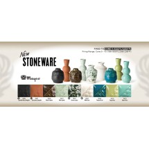 Mayco 2025 Stoneware Seti Yeni 9 Renk ve Fırın Astarı 4oz-118mL