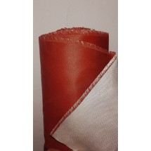 Tek Tarafı Kırmızı silikon kaplı cam elyaf kumaş