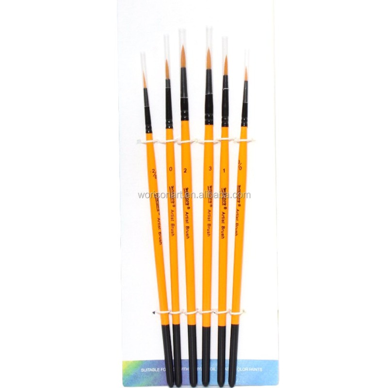 Turuncu Yuvarlak Fırça Seti 6 Parça WN-6O-A