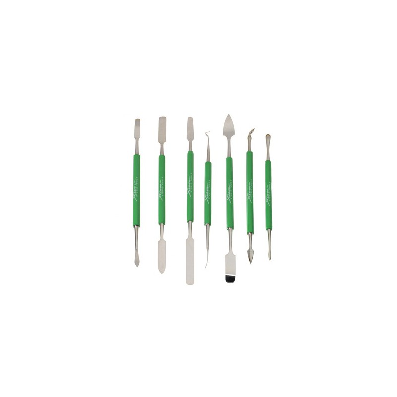 Xiem Tools Yeşil Çift Taraflı Heykel Modelleme ve Oyma Seti 7li psts7cs-10083