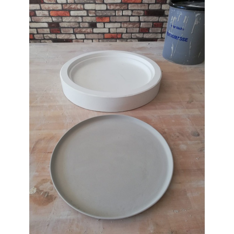 Alçı Kalıp Tek Parça Ayaksız Büyük Düz Tabak 31 cm K-6 Alçı Kalıp Tek Parça Ayaksız Büyük Düz Tabak 31 cm K-6