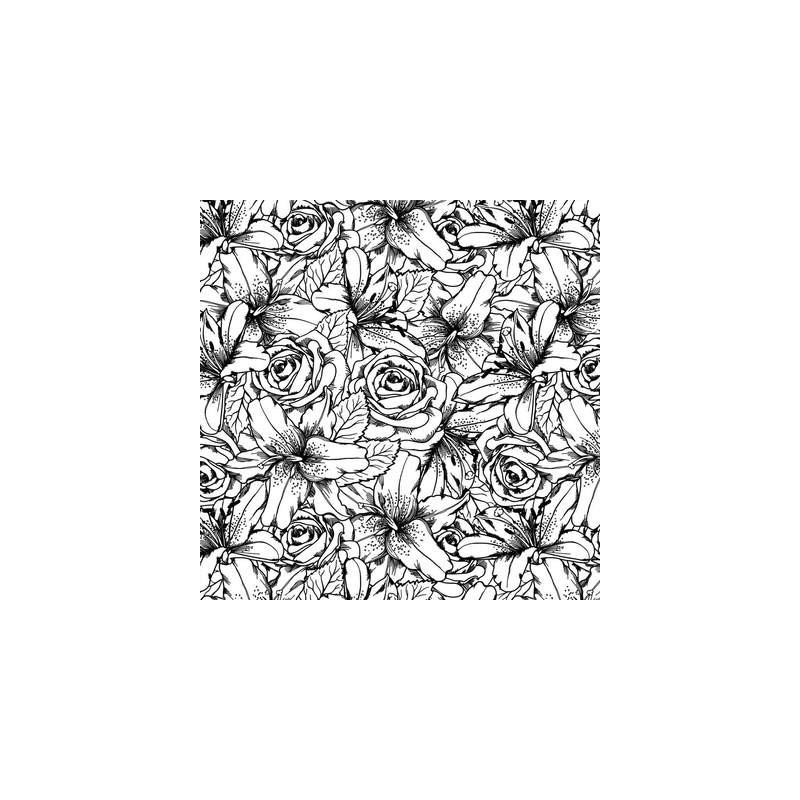 Sıraltı Dekal Flower - Lilly & Rose (Zambak ve Gül) D-114 (23x16cm)