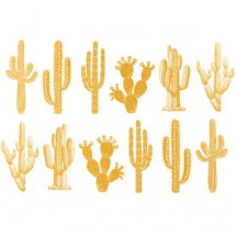 Sır Üstü Dekal Gold Cactus...