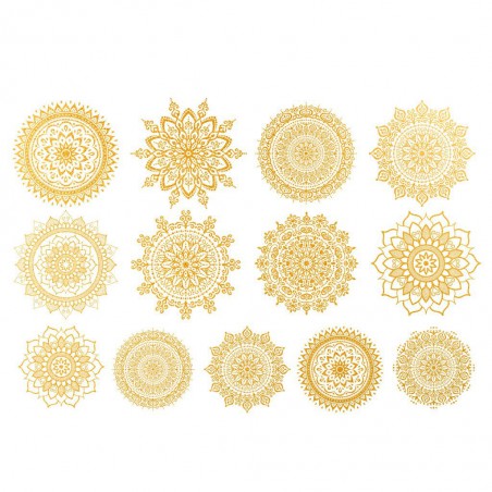 Sır Üstü Dekal Altın Mandala D-241 (10x15cm)