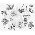 DSS-112 Flowers Mayco Designer Silk Screen - İpek Baskı (Serigrafi) 30x38 cm Çiçekler