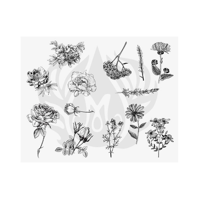 DSS-112 Flowers Mayco Designer Silk Screen - İpek Baskı (Serigrafi) 30x38 cm Çiçekler